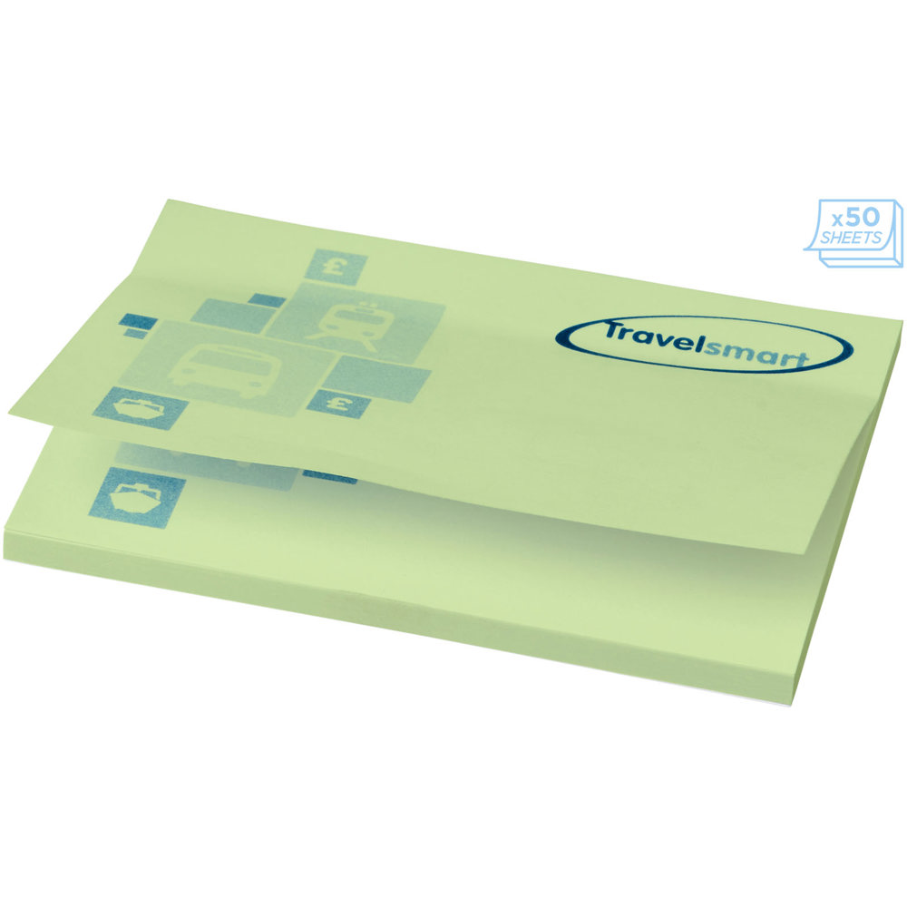 Sticky-Mate® sticky notes 100x75 mm - bedrukt of onbedrukt verkrijgbaar - Mintgroen