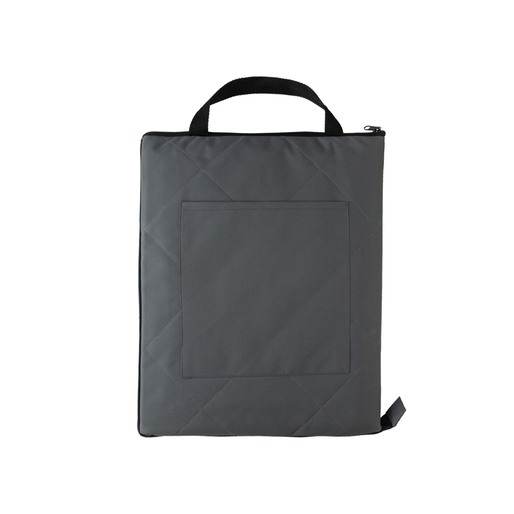 Impact Aware™ RPET opvouwbare gewatteerd picknickkleed - voor bedrijven en relatiegeschenken - antraciet (± PMS Cool Grey 11)