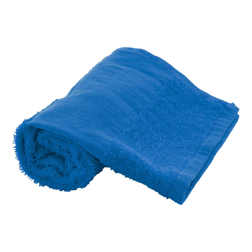 Terry S - Katoenen badstof handdoek - 30×50 cm - voor bedrijven en relatiegeschenken - blauw