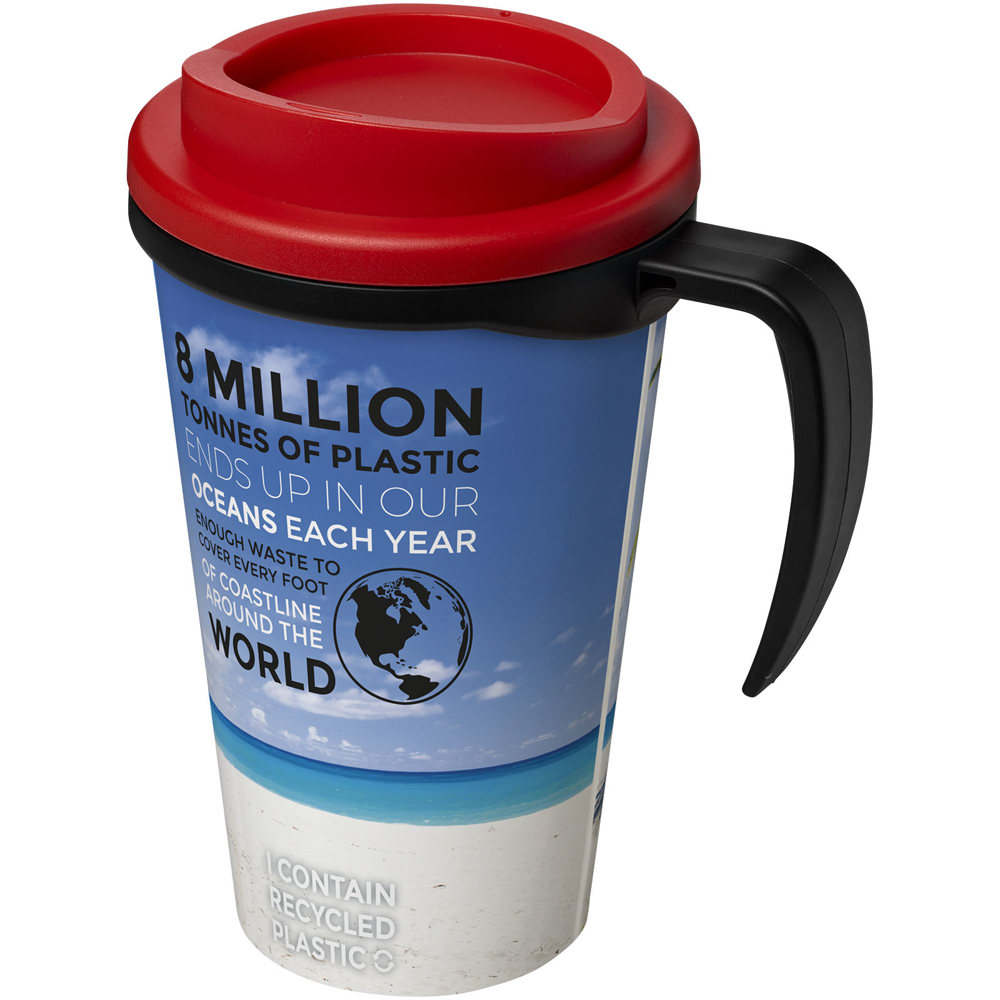 Brite Americano® grande 350 ml geïsoleerde beker - voor bedrijven en relatiegeschenken - Zwart, Rood
