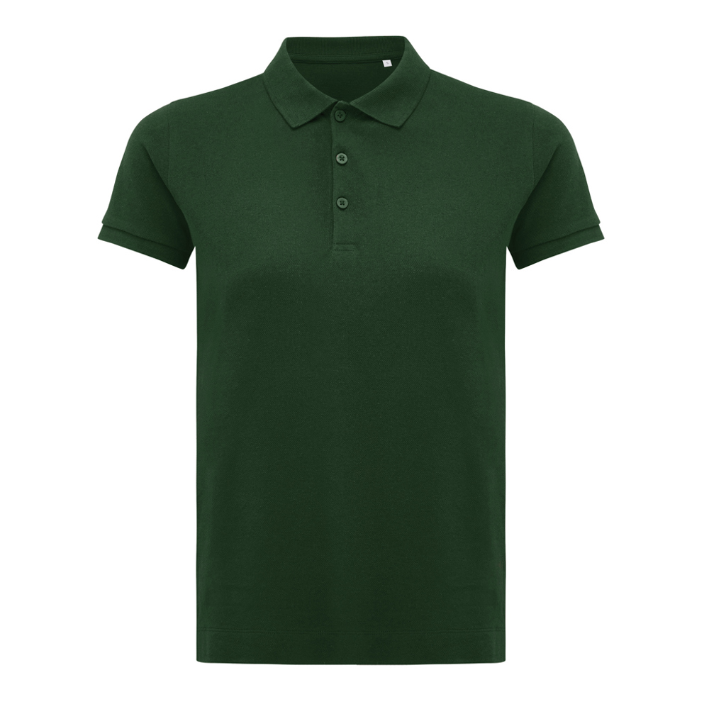 IQONIQ Yosemite dames recycled katoen pique polo - voor bedrijven en relatiegeschenken - forest green (± PMS 19-5920TCX)