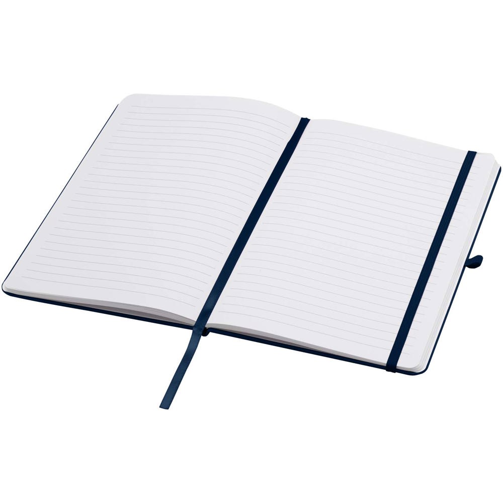 Teak A5 gerecycled notitieboek met harde kaft en gelinieerde pagina's