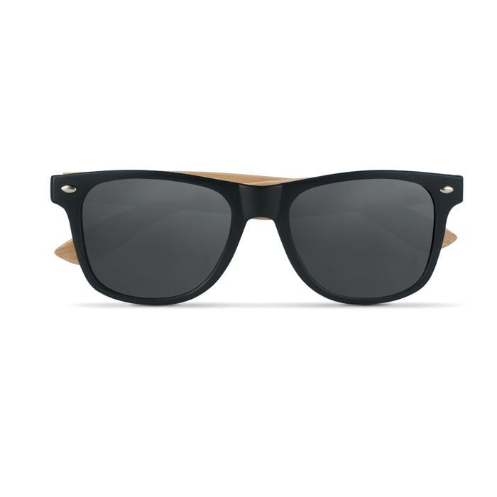 CALIFORNIA TOUCH - Zonnebril met bamboe frame - voor bedrijven en relatiegeschenken - Zwart