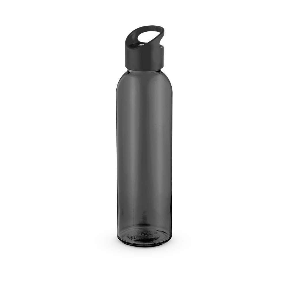PORTIS GLASS. Glazen fles met PP dop 500 mL - kopen of bedrukken - Zwart