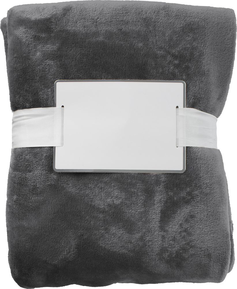 Flanellen fleece (280 gr/m²) deken Sean - bedrukt of onbedrukt verkrijgbaar - Grijs