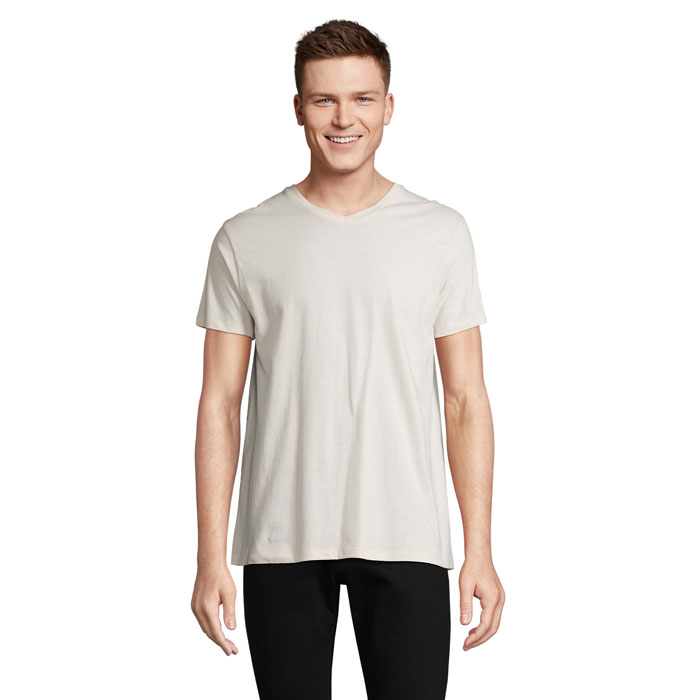 REGENT V - REGENT V V-NECK T-SHIRT - kopen of bedrukken - Gebroken Wit