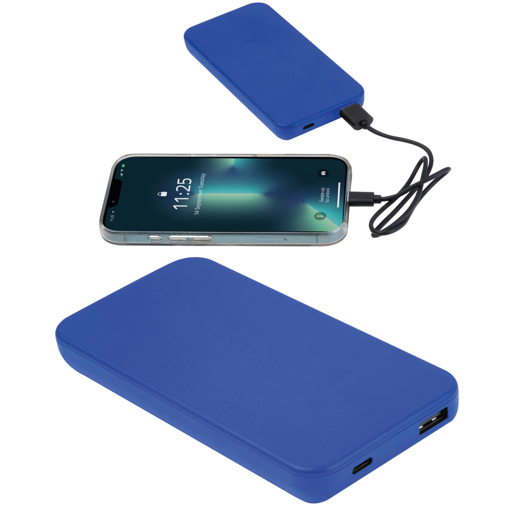 Gerecyclede powerbank 10.000 mAh - blauw