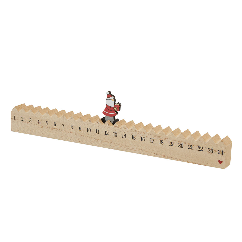 WALKING SANTA - Houten kalender - voor bedrijven en relatiegeschenken
