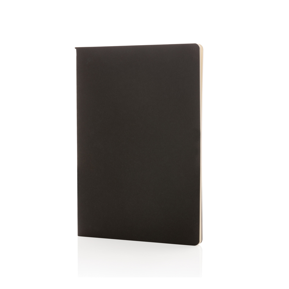 A5 standard softcover notitieboek - met logo of onbedrukt bestellen - zwart (± PMS Black)