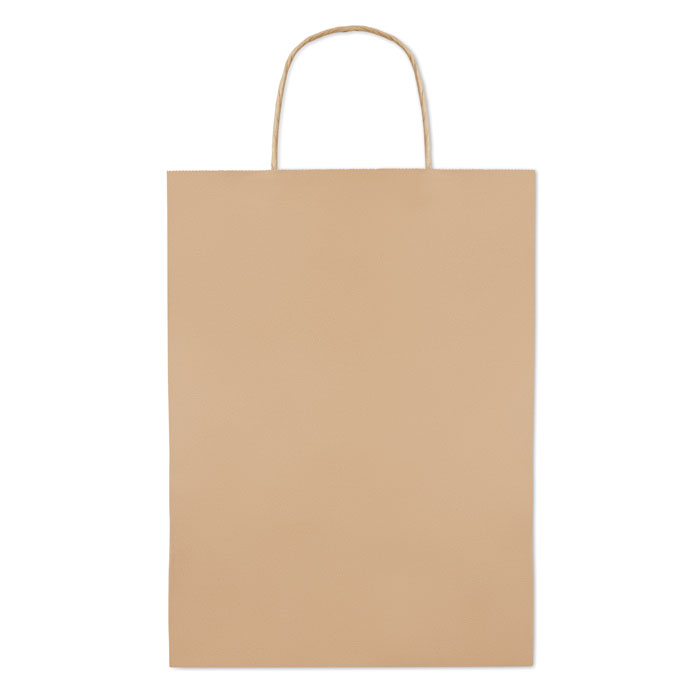 PAPER LARGE - Papieren tas (Large) 150 gr/m² - met logo of onbedrukt bestellen - Beige