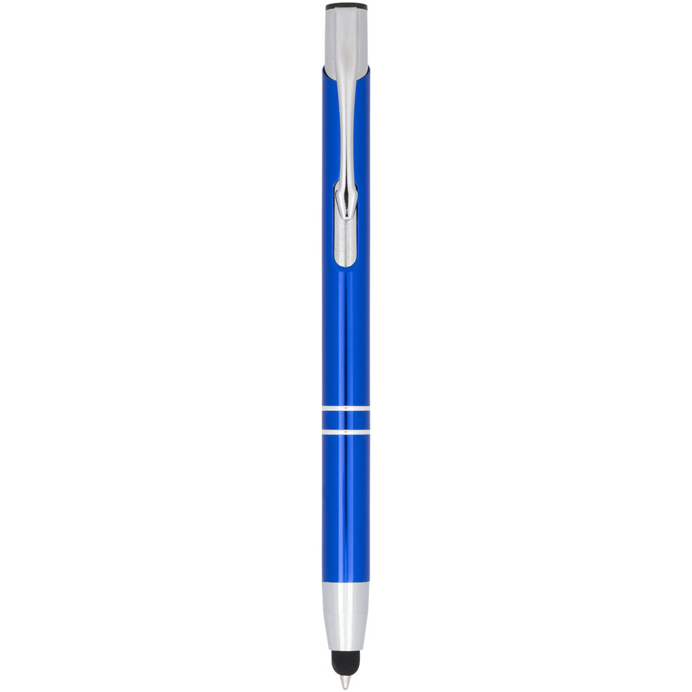 Moneta geanodiseerde aluminium stylus balpen (blauwe inkt)