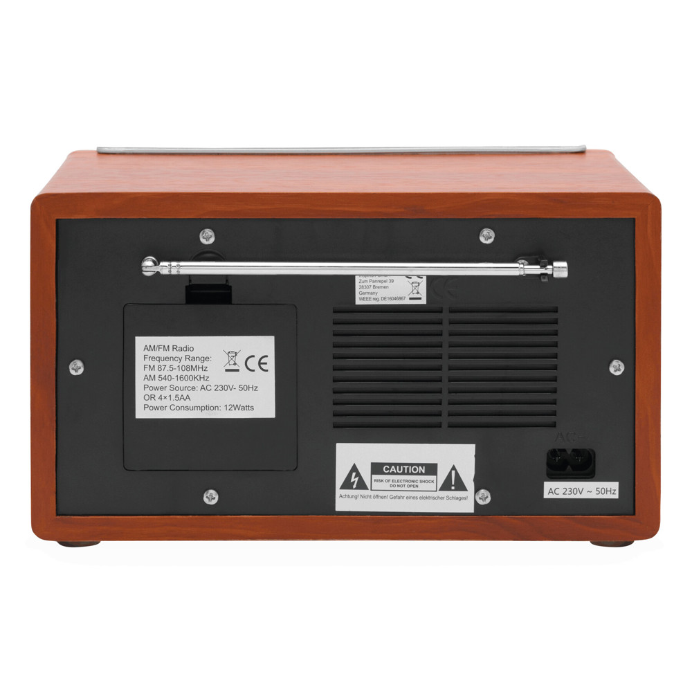 CLASSIC - Houten design AM/FM radio - voor bedrijven en relatiegeschenken