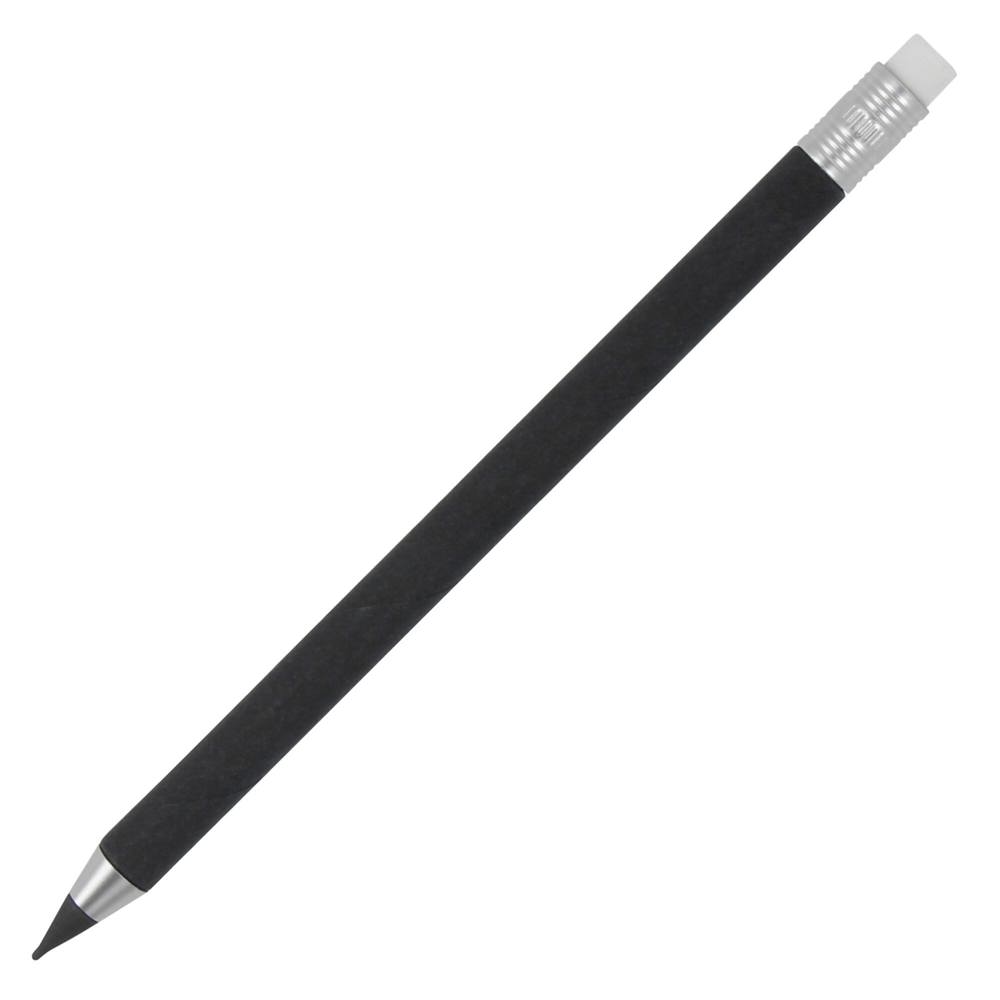 Inktloze papierpen met gum - voor bedrijven en relatiegeschenken - Zwart