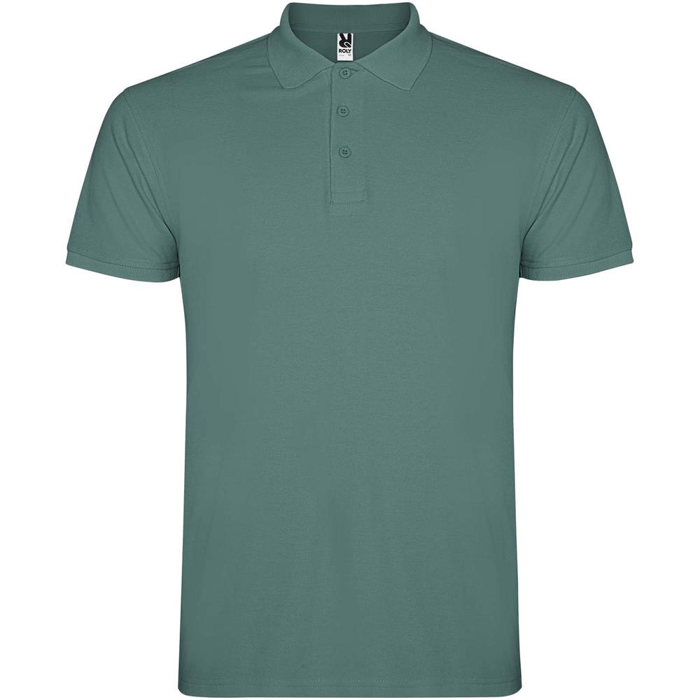 Star herenpolo met korte mouwen - voor bedrijven en relatiegeschenken - Kalm blauw