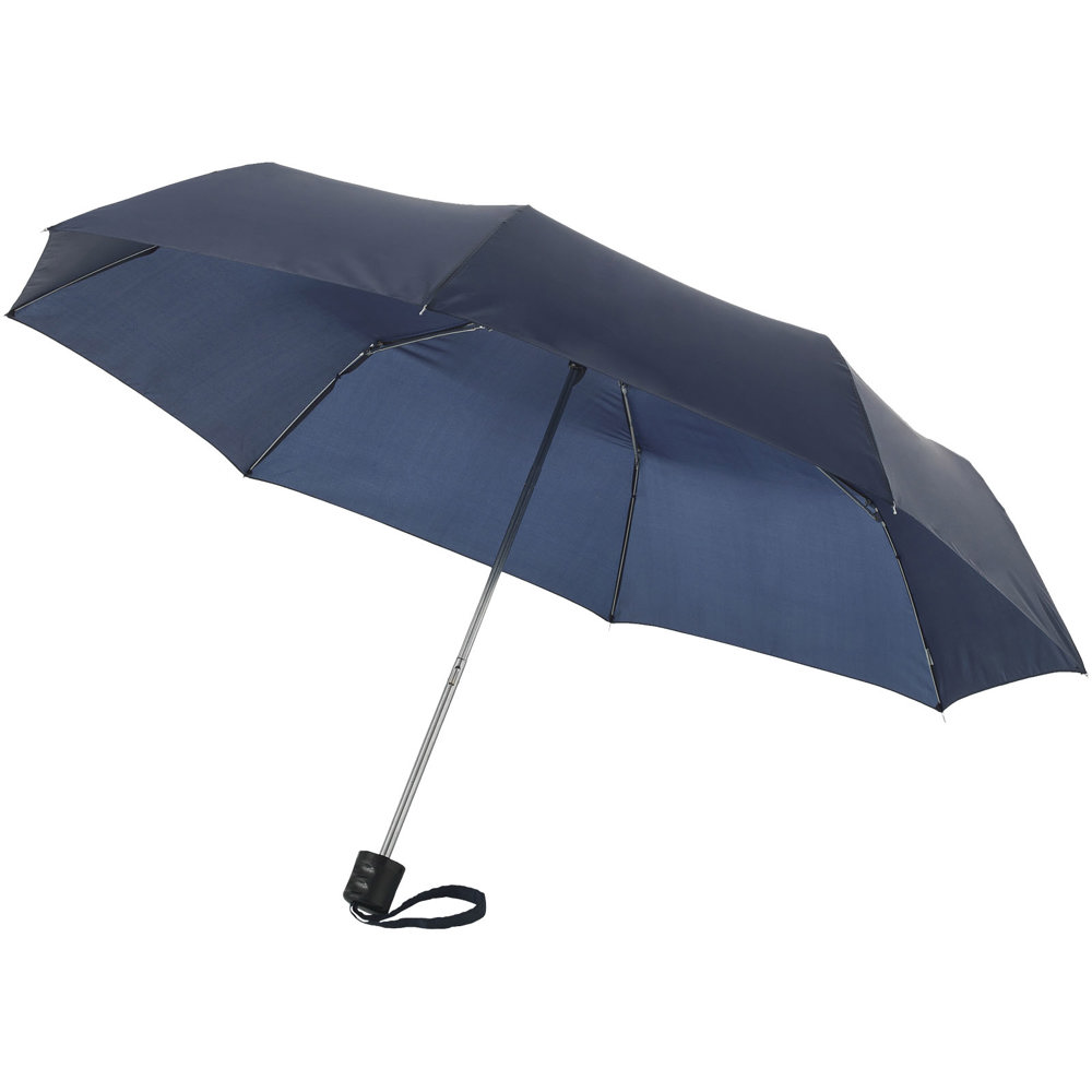 Ida 21.5'' opvouwbare paraplu - voor bedrijven en relatiegeschenken - Marineblauw