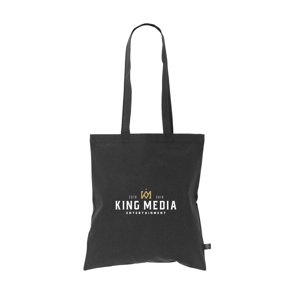 Shoppy Colour Bag GRS Recycled Cotton (150 g/m²) tas - zwart