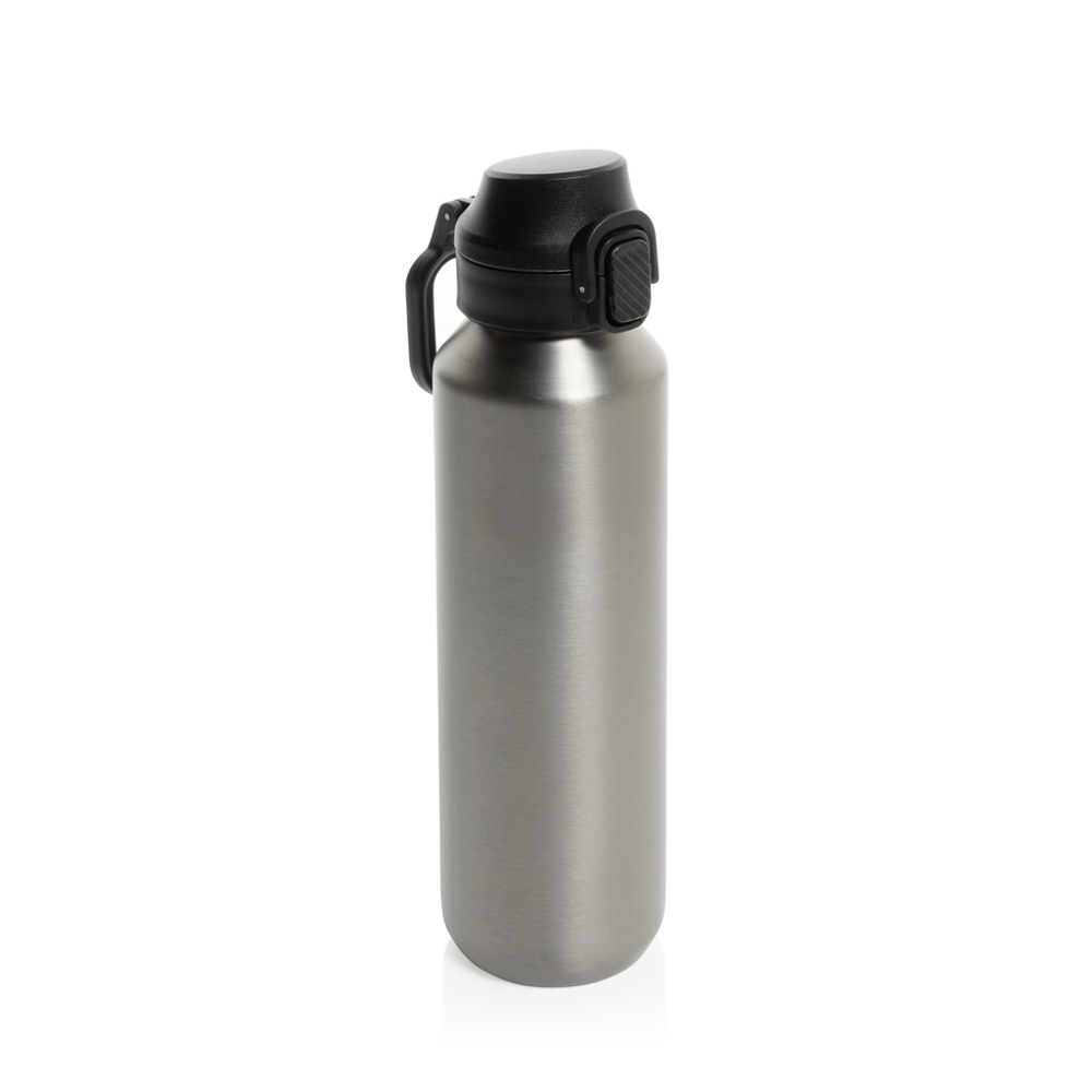 Via RCS Re-steel lockable sport bottle 600ML - bedrukt of onbedrukt verkrijgbaar - zilver (± PMS 428)