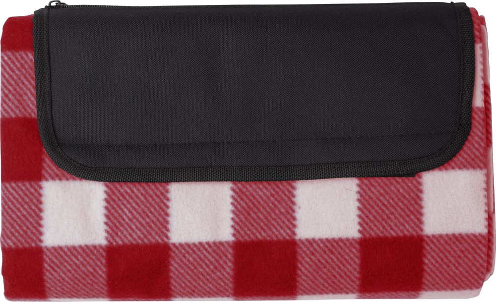 rPET opvouwbare polarfleece deken Vesper - voor bedrijven en relatiegeschenken - Rood