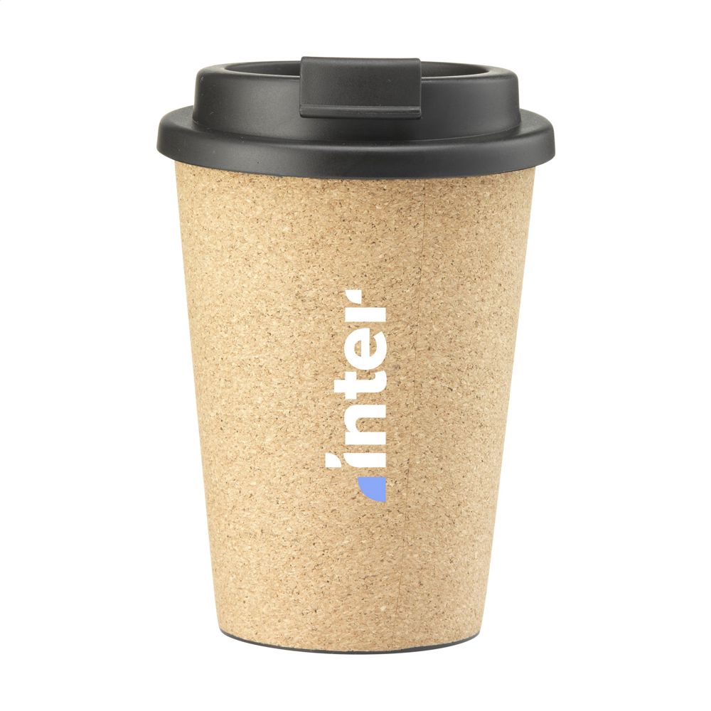 Attea Cork 350 ml koffiebeker - bedrukt of onbedrukt verkrijgbaar