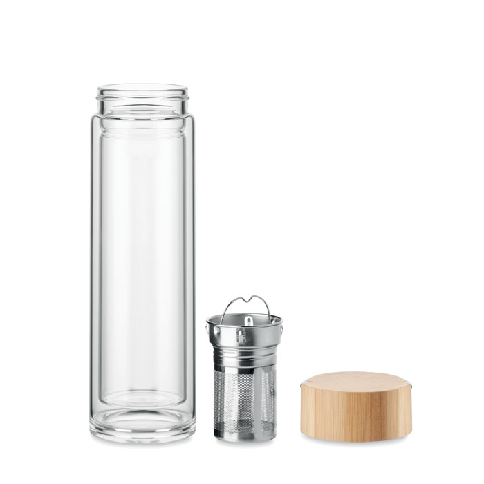 BATAMI - Glazen fles dubbelwandig 400ml