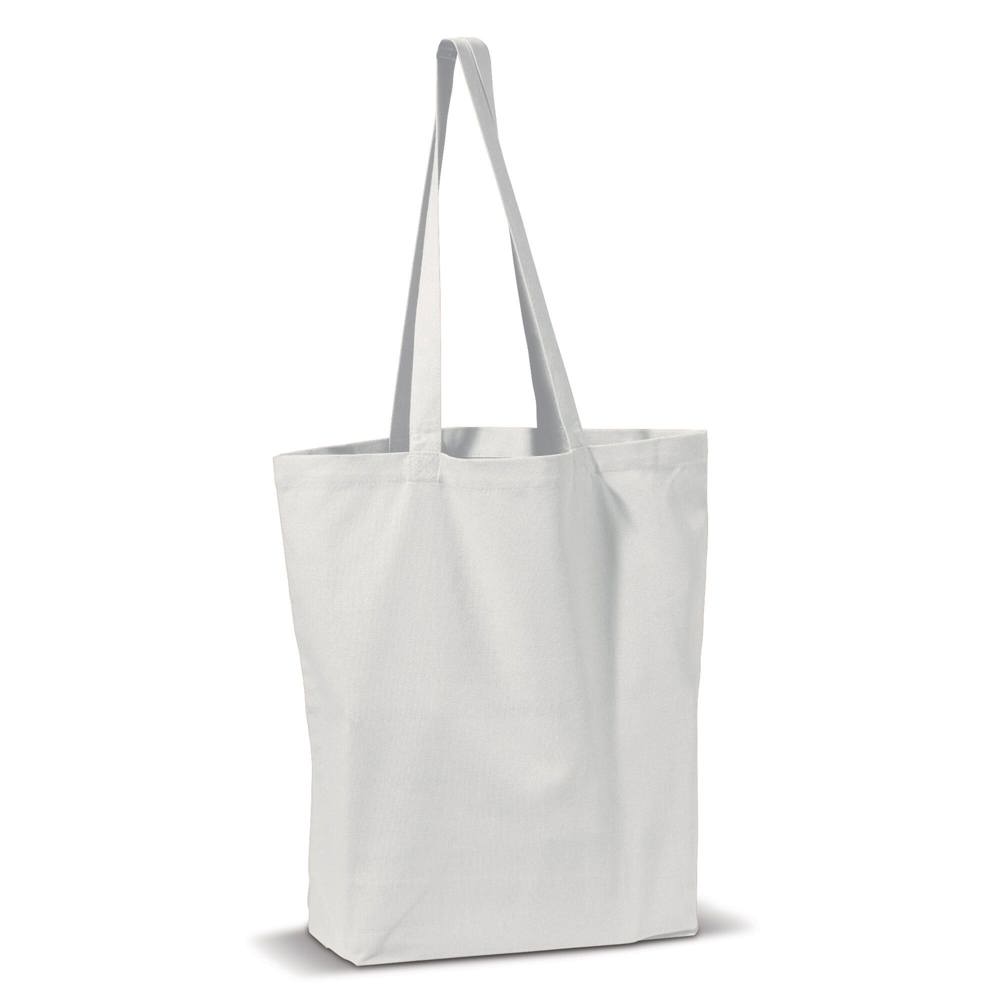 Schoudertas canvas 250g/m² 41x12x43cm - voor bedrijven en relatiegeschenken - Wit