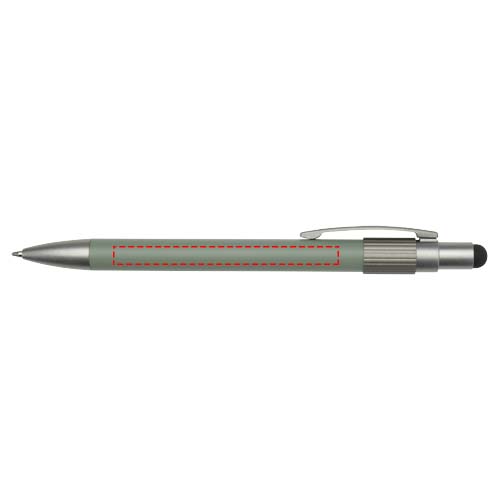 Rill RCS gerecycleerde balpen met stylus en fidget spinner (blauwe inkt)