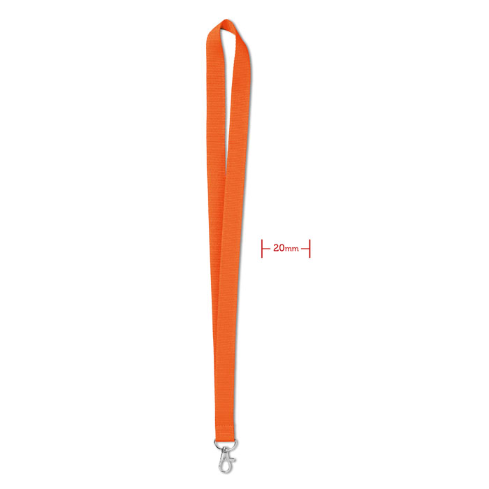 SIMPLE LANY - Lanyard 20 mm - voor bedrijven en relatiegeschenken - oranje
