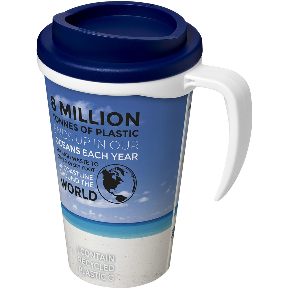 Brite Americano® grande 350 ml geïsoleerde beker - voor bedrijven en relatiegeschenken - Wit, Blauw