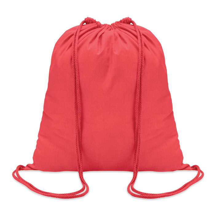 COLORED - Katoenen rugzak - bedrukt of onbedrukt verkrijgbaar - rood