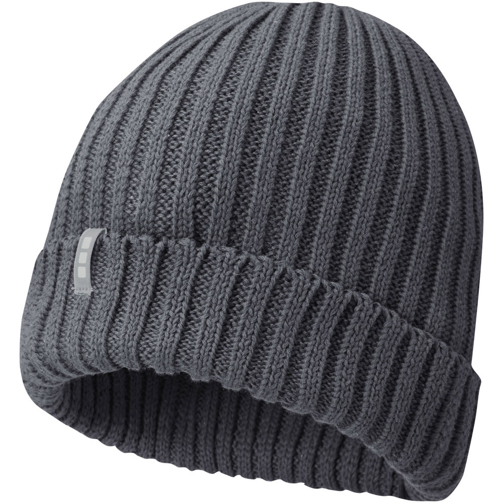 Ives biologische beanie - bedrukt of onbedrukt verkrijgbaar - Stormgrijs