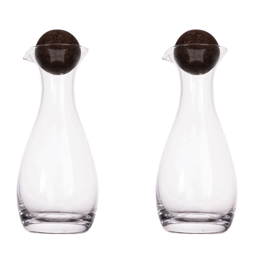 Sagaform Nature karaf olie/azijn met kurkstoppers 2 st. 300ml - met logo of onbedrukt bestellen
