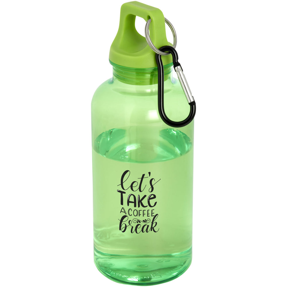 Oregon 400 ml waterfles van RCS-gecertificeerd gerecycled plastic met karabijnhaak