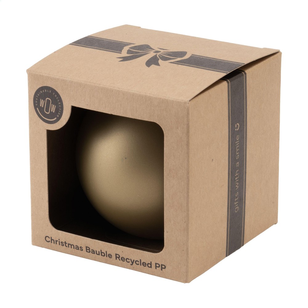 Kerstbal Ø7cm Recycled PP Box - Made in Europe - goud
