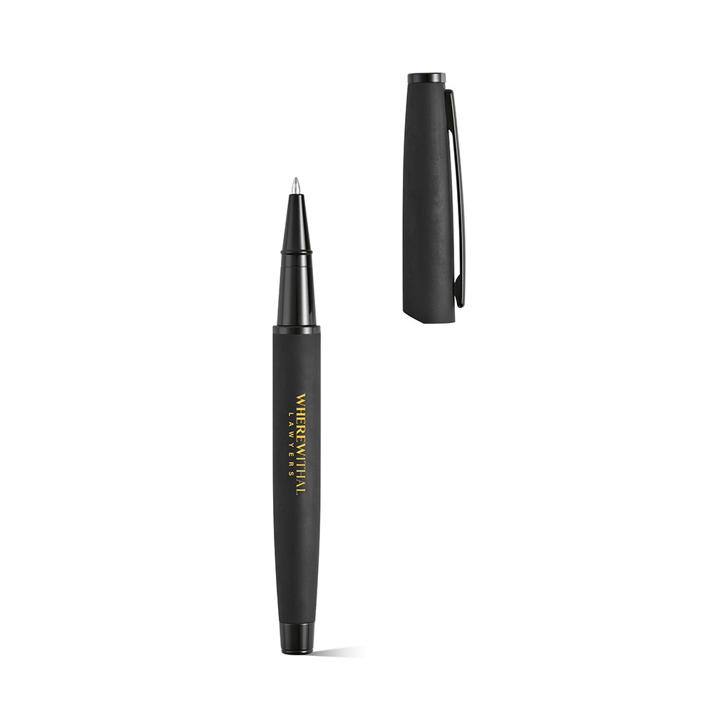 Dreiser pen gerecycled roestvrij staal zwarte inkt - Zwart