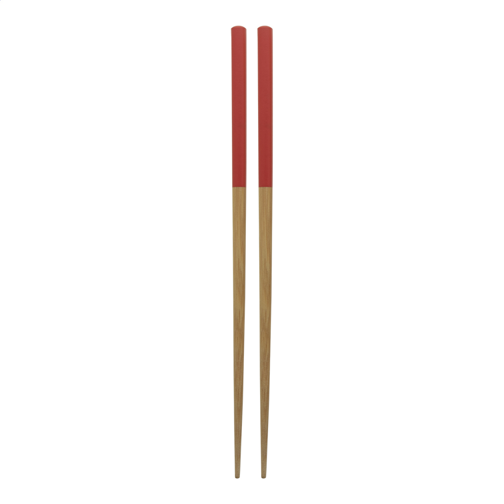 Sinicus - bamboe eetstokjes - bedrukt of onbedrukt verkrijgbaar - rood/natuurlijk