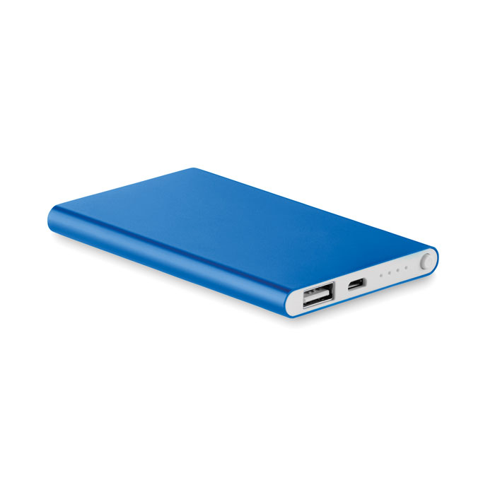 POWERFLAT - Alu PowerBank 4000mAh - kopen of bedrukken - Royal Blauw