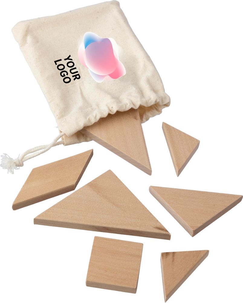 Natuurlijke houten tangram puzzel Ulrike