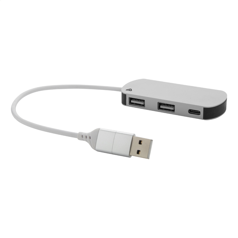 Raluhub - USB hub - voor bedrijven en relatiegeschenken - zilver