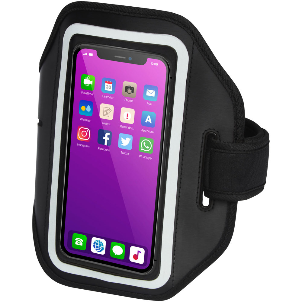 Haile reflecterende smartphone-armband met transparante hoes - voor bedrijven en relatiegeschenken