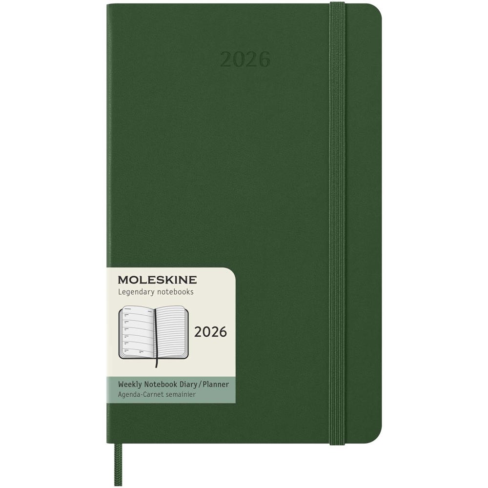 Moleskine week-agenda voor 12 maanden met harde kaft L - voor bedrijven en relatiegeschenken - Mirtegroen
