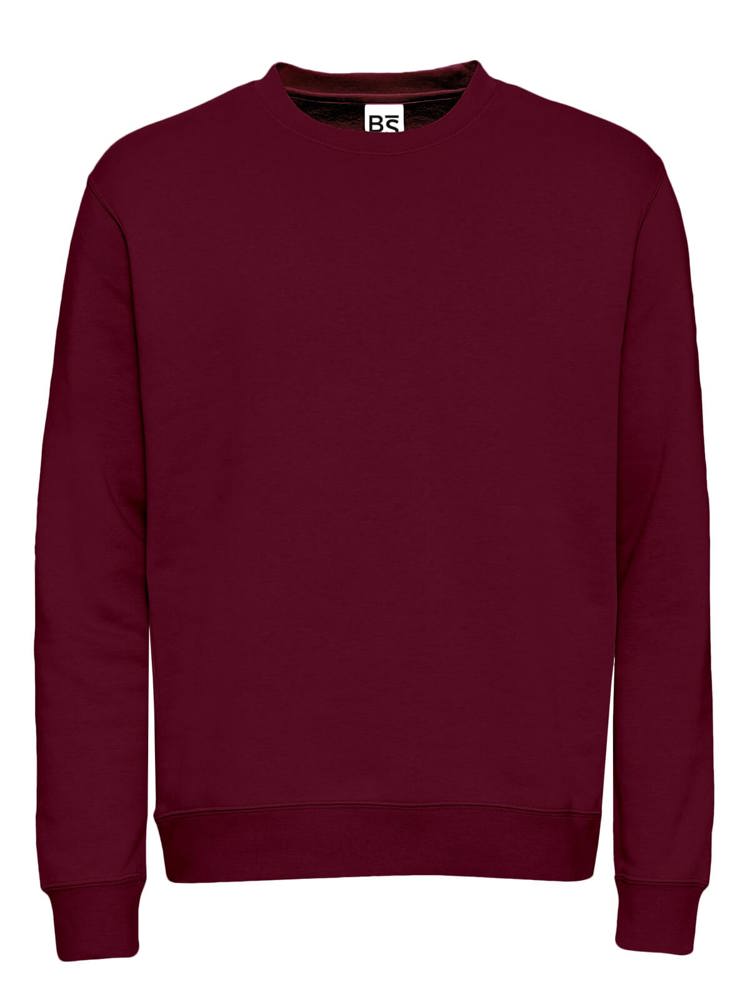 BS Atlas sweater, 280 gr/m² - met logo of onbedrukt bestellen - Bordeaux (PMS 7428C)