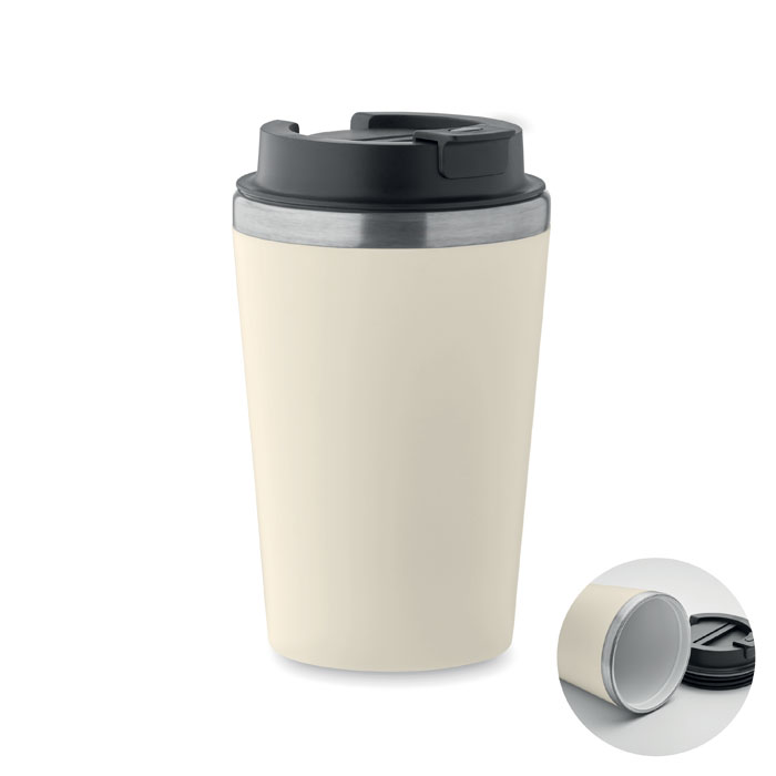 BLERM - Beker met keramische voering 35 - met logo of onbedrukt bestellen - Beige
