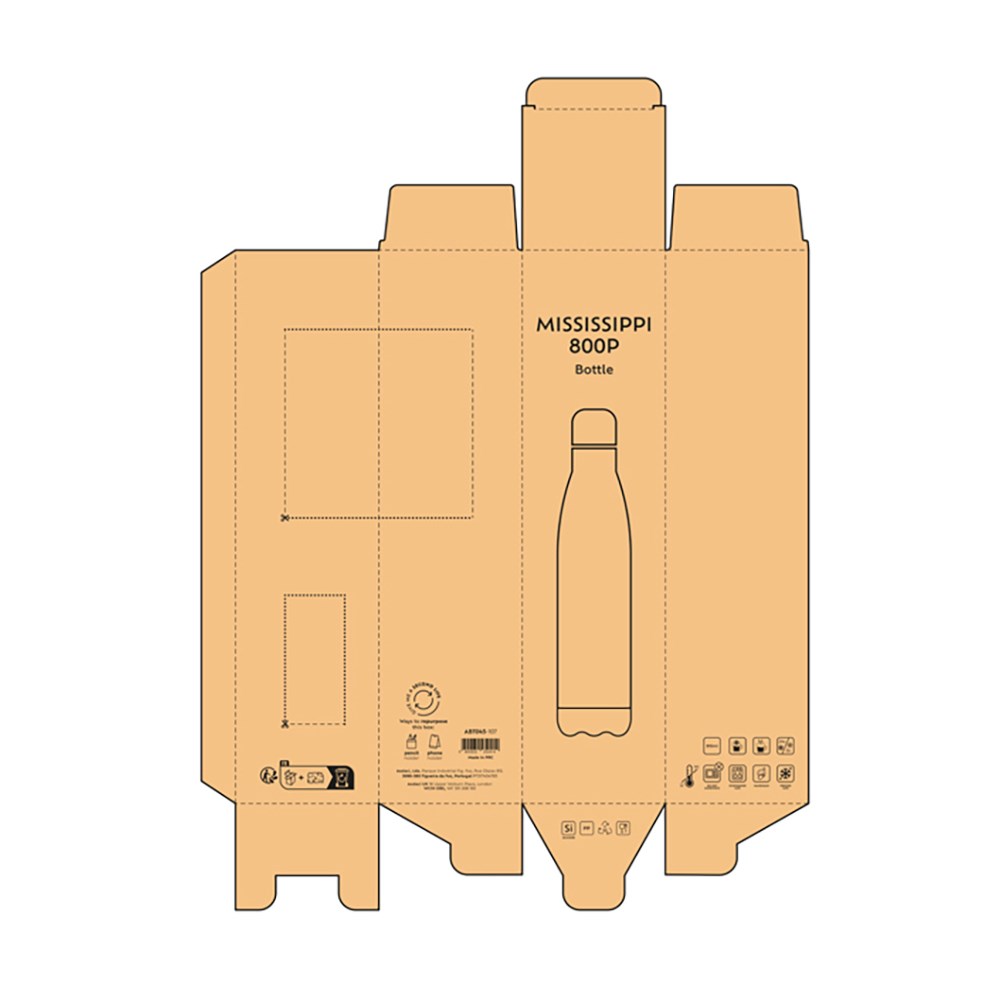 Mississippi 800P fles gerecycled roestvrij staal 810 ml - Koper