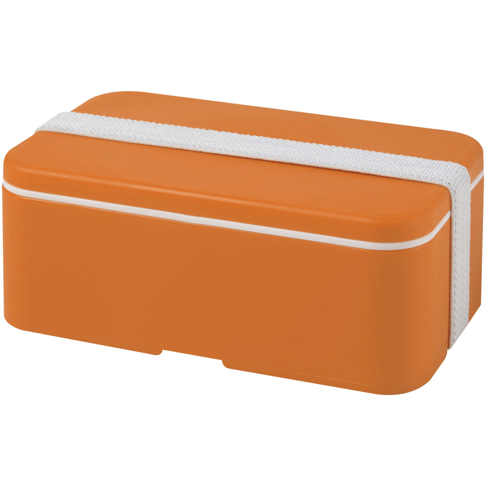 MIYO 700 ml enkellaagse lunchbox - met logo of onbedrukt bestellen - Oranje, Wit