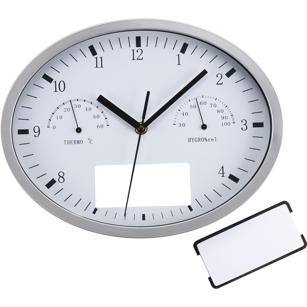 Wanklok met hygro- en thermometer