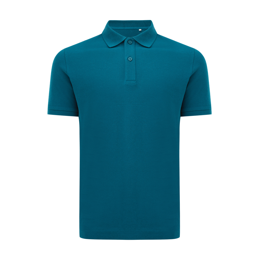 IQONIQ Yosemite gerecycled katoen pique polo - met logo of onbedrukt bestellen - dark teal (± PMS 19-4540 TCX)