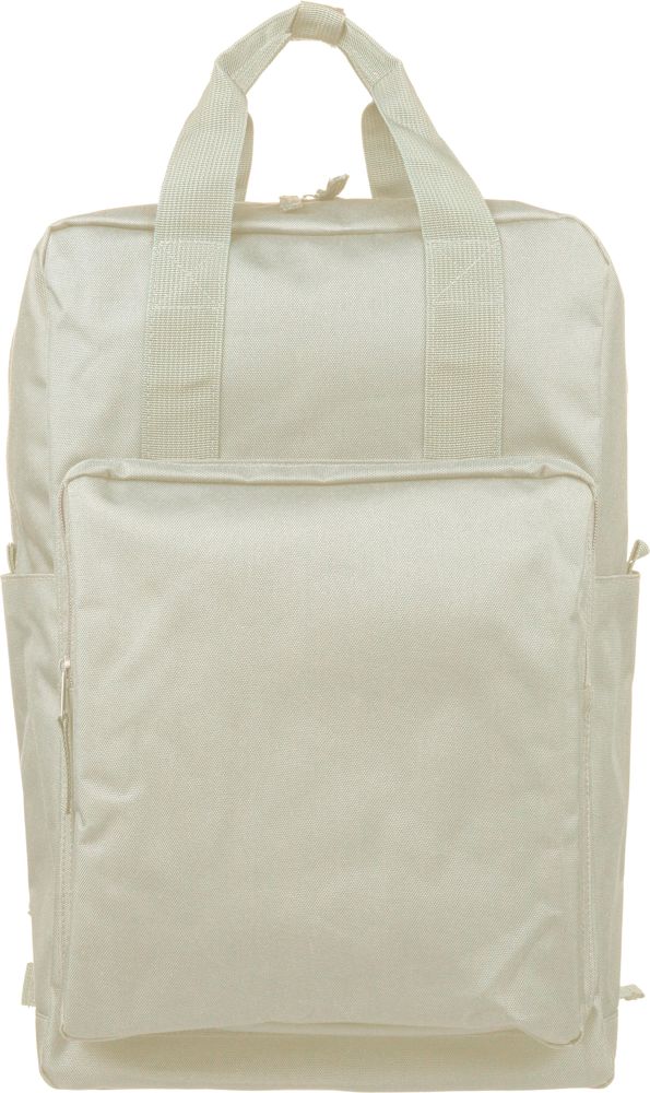 Gerecyclede (900D) polyester rugzak Amalia - bedrukt of onbedrukt verkrijgbaar - Beige