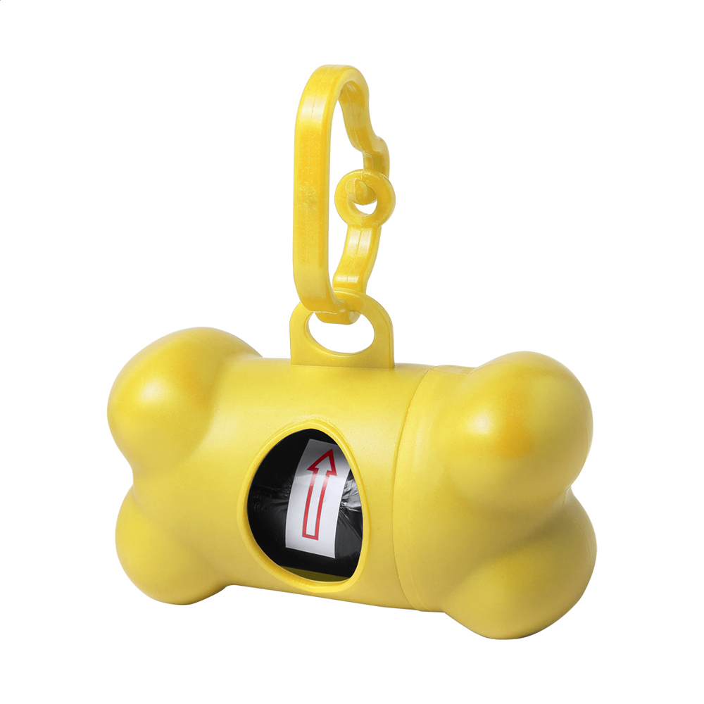 Pobba - dispenser voor poepzakjes - kopen of bedrukken - geel