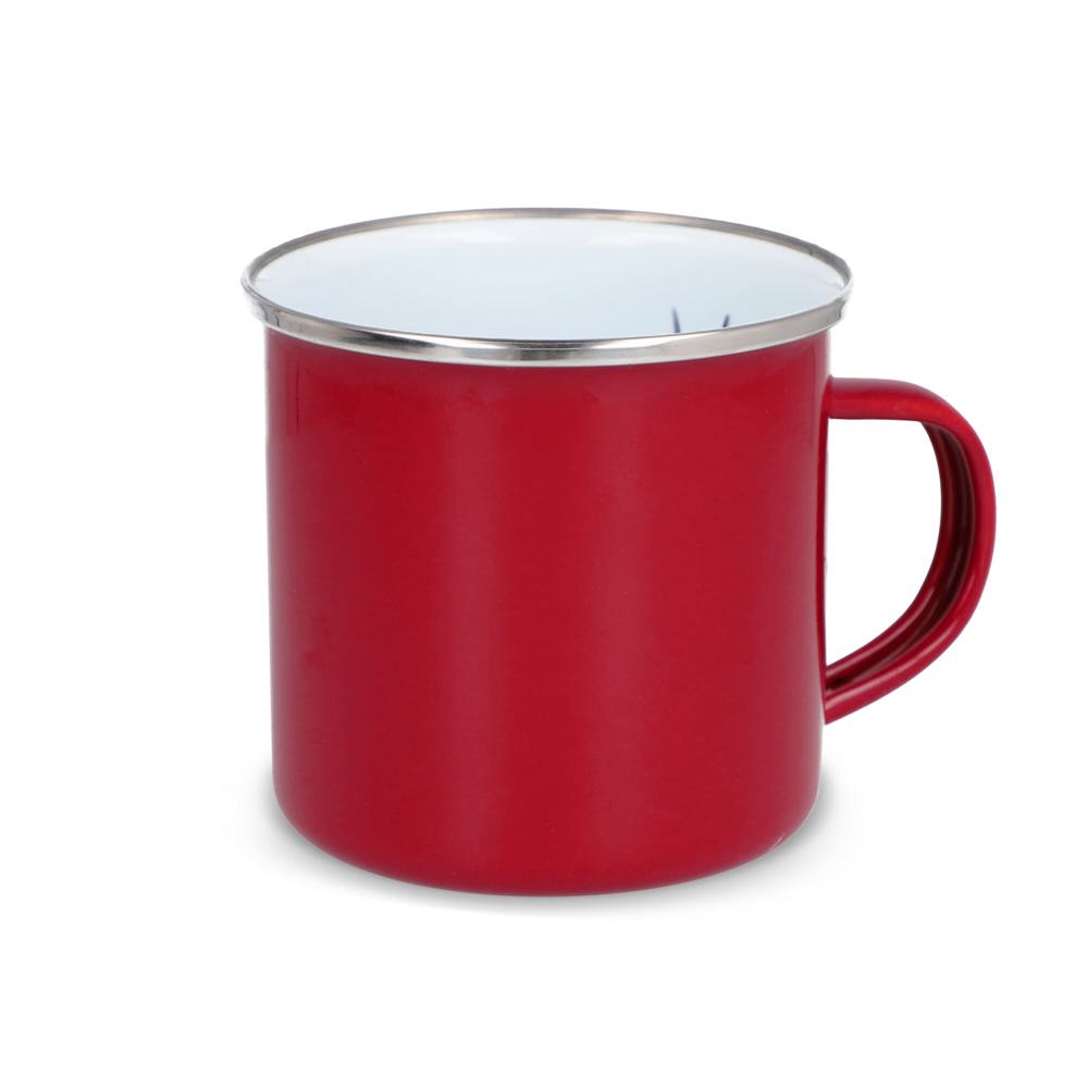 Emaille mok 350ml - met logo of onbedrukt bestellen - Rood