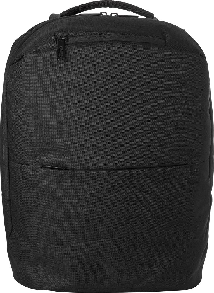 Polyester (600D) laptoptas Nicolas - voor bedrijven en relatiegeschenken - Zwart